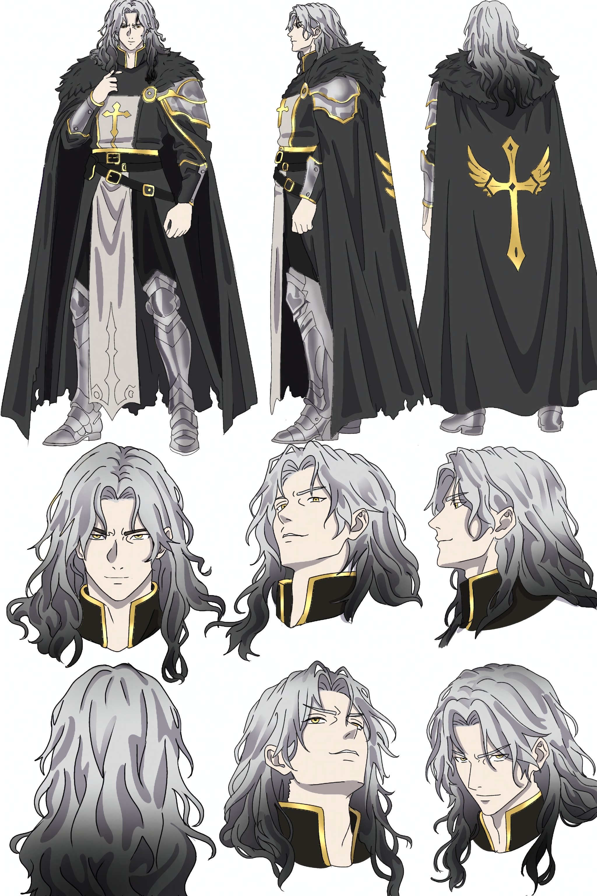 Male Crusader — Full Design Sheet